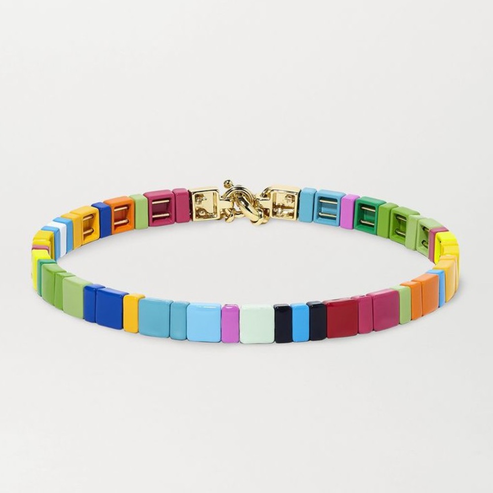 Starburst Enamel Tile Choker 💕💙🤍